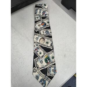 Looney Tunes Mania Men's Neck Tie Vintage 1995 Bugs Sylvester Marvin Taz Daffy
